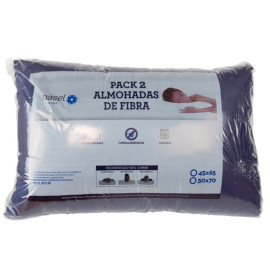 Pack Almohadas Microfibra  Azul 50x70