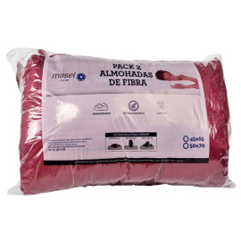 Pack Almohadas Microfibra Burdeo 50x70