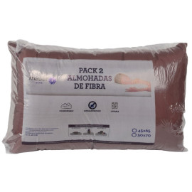 Pack Almohadas Microfibra Chocolate