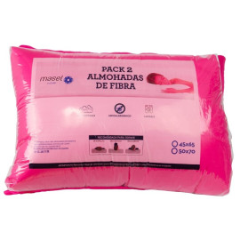 Pack Almohadas Microfibra Fucsia