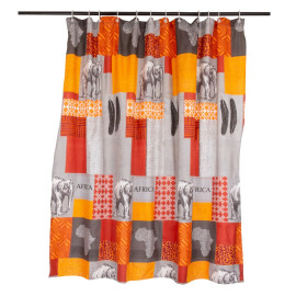 Cortina Baño Microfibra Africa Orange