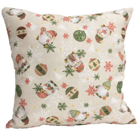 Cojín Lona navideño Duendes Beige
