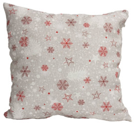 Cojín Lona Navideño Snowy Red